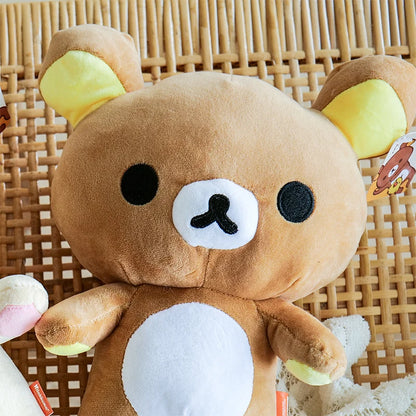 strawberry Rilakkuma Plush Doll Cartoon Bear Toy Kawaii Rilakkuma Room Decor Teddy Bear Plushies Cute Couple Bear Xmas Gift