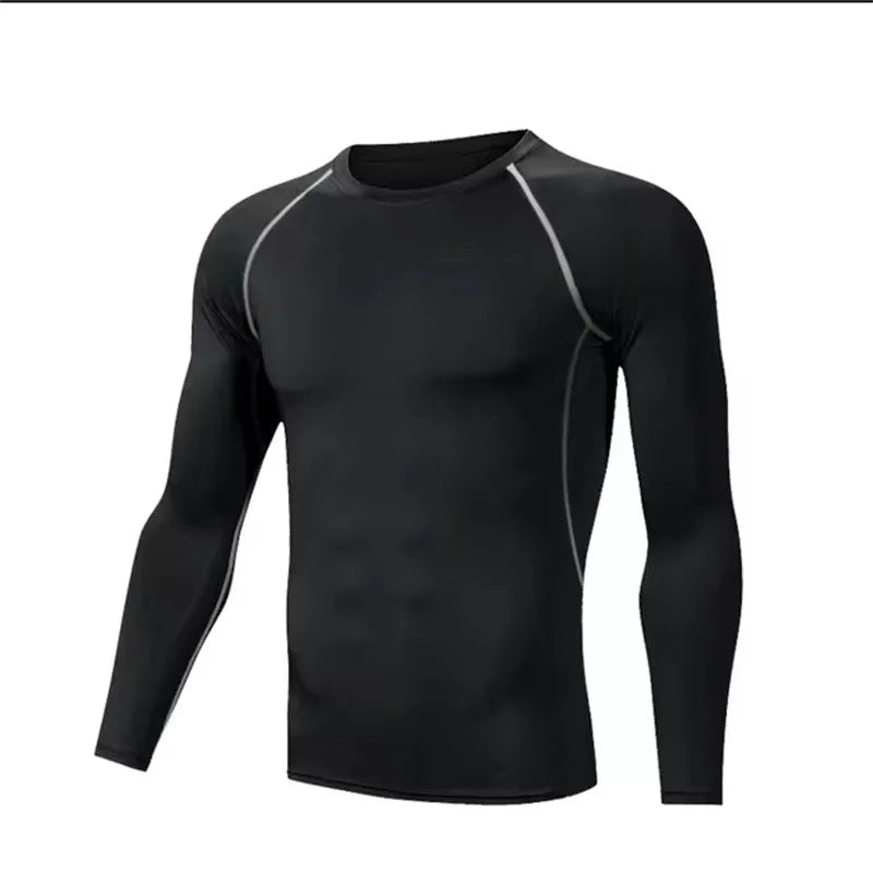 5 Fruit/Set Men’s Compression Sports Suits Gym Running Jogging Tight Training Pants - black / 4XL