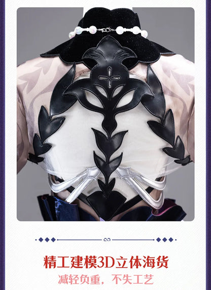 Honkai Star Rail Hysilens Cosplay Costume Wig Dress Earrings Headwear Rings Metal Accessories Halloween Party Women Girls iCoser