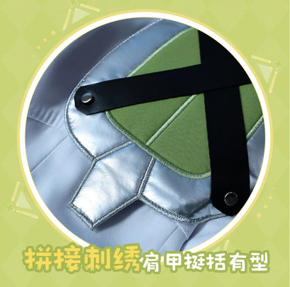 Genshin Impact Aino Cosplay Costume Wig Uniform Headwear Frog Backpack Clink-Clank Krumkake Craftshop Halloween for Women Girls