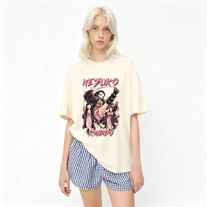 Anime Demon Slayer Graphic T Shirt Women Men Oversized Short Sleeve Tee Streetwear Hip Hop Casual Summer Fashion Trend Y2k Top