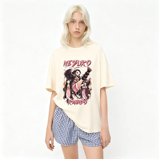 Anime Demon Slayer Graphic T Shirt Women Men Oversized Short Sleeve Tee Streetwear Hip Hop Casual Summer Fashion Trend Y2k Top