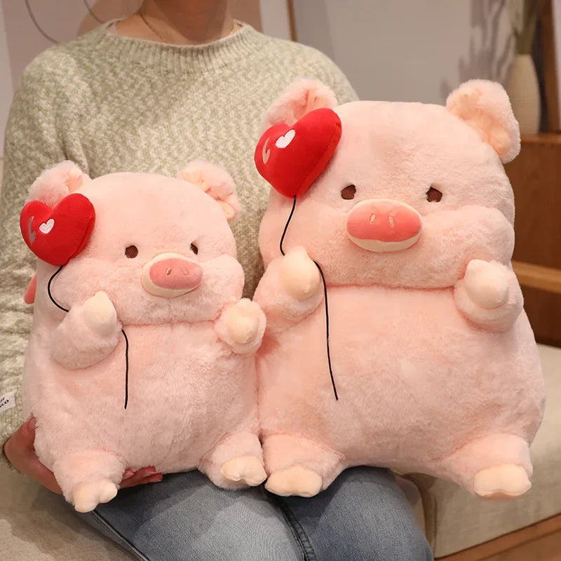 New 30-55cm Cute Cartoon Angel Pig Plush Toys Lovely Fat Piggy Stuffed Doll Red Heart for Girls Lovers Valentine's Day Gifts