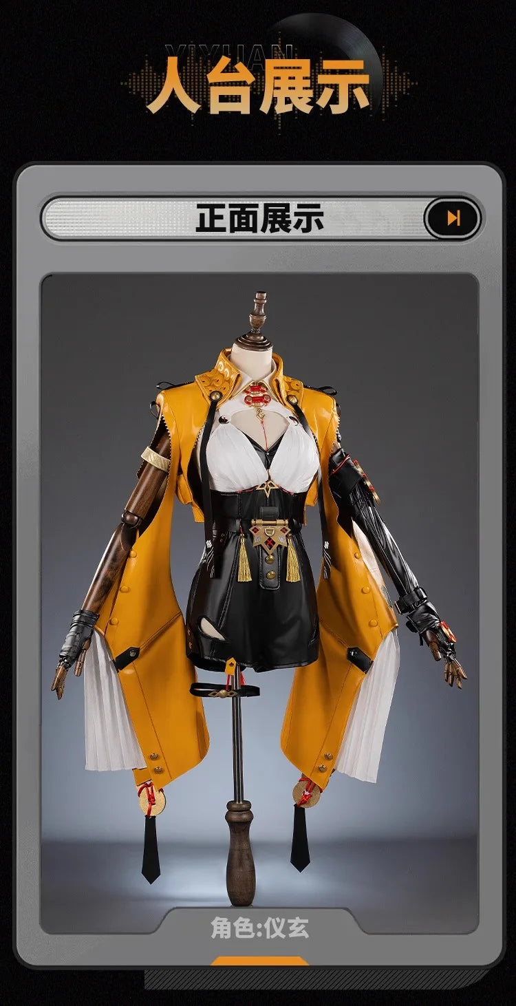 Zenless Zone Zero Yixuan Cosplay Costume Wig Uniform Headwear Rings Yunkui Summit Halloween Party for Women Girls Carnival Props