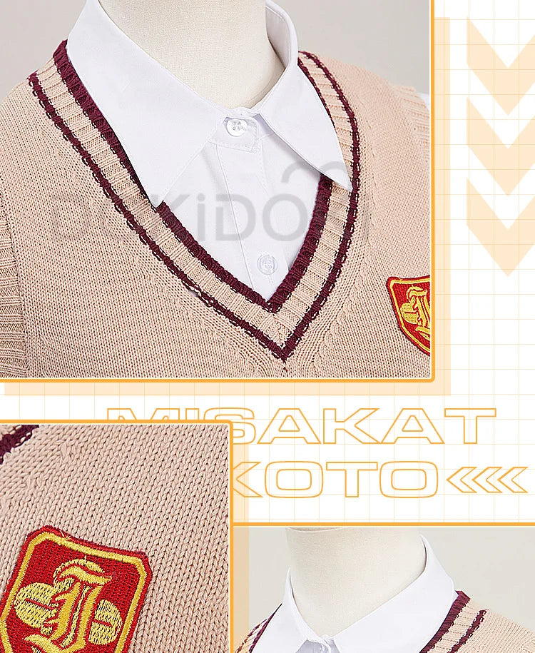 Misaka Mikoto/ Shirai Kuroko Cosplay Anime Toaru Kagaku no Railgun DokiDoki-R Cosplay Costume Tokiwadai Middle School Uniform
