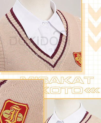 Misaka Mikoto/ Shirai Kuroko Cosplay Anime Toaru Kagaku no Railgun DokiDoki-R Cosplay Costume Tokiwadai Middle School Uniform