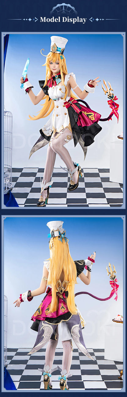 IN STOCK Escoffier Cosplay Costume Game Genshin Impact【XS-3XL】DokiDoki-R Fontaine Escoffier Plus Size Halloween