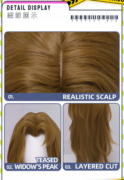 IN STOCK Rodion Ishmael Hong Lu Cosplay Wig Game DokiDoki Women Men 90cm Orange Black Long Hair Ishmael Cosplay Free Wig Cap