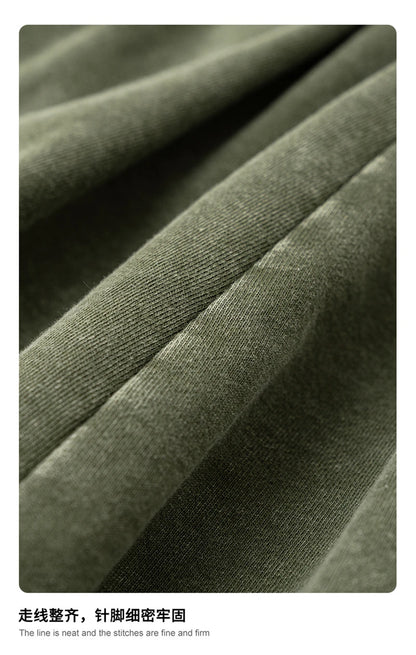 ZODF 2025 Summer Patchwork Washed Cotton Shorts For Men Unisex Retro Y2K High Street Distressed 330gsm Shorts Streetwears HY1057