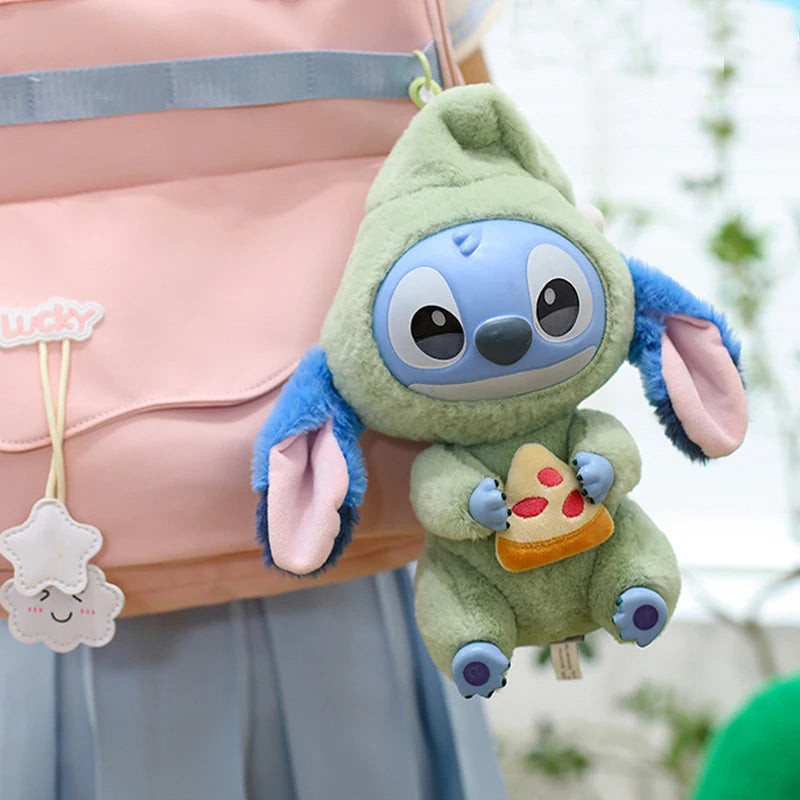 25cm Disney Lilo and Stitch Plush Toy Cartoon Anime Stuffed Kawaii Stich Key Chain Pendant Doll Plushie Kids Birthday Xmas Gifts