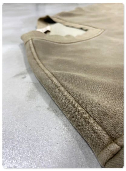 ZODF Winter Women Short Fleece Cropped Sweatshirts Girls Female Hip Hop Loose 400gsm V-Neck Pullovers Brand Tops HY0437