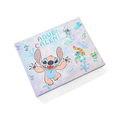 New Disney Stitch  24-Grid Christmas Countdown Calendar Blind Box - Alloy Bracelet Gift Set For Halloween & Xmas