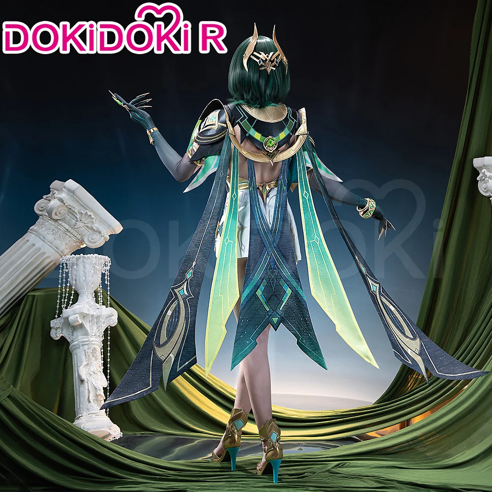 IN STOCK Nefer Cosplay Costume Genshin Impact Song of the Welkin Moon【XS-2XL】DokiDoki-R Nod-Krai Christmas Dress Plus Size