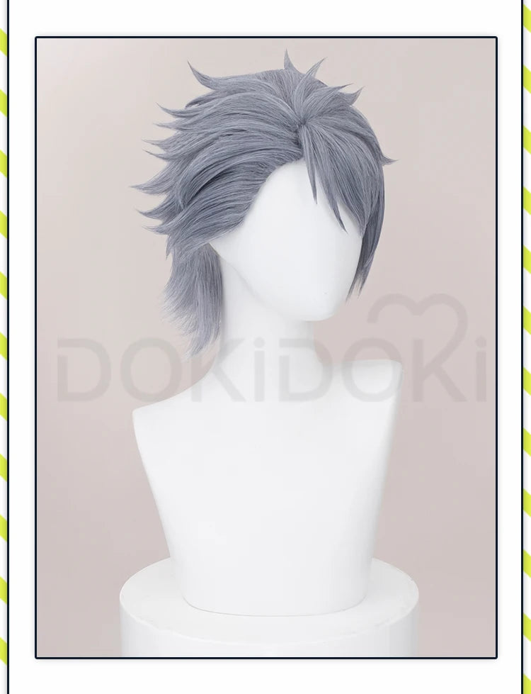IN STOCK Himmel Stark Heiter Wig Anime Frieren: Beyond Journey's End Cosplay DokiDoki Men Wreath Blue Short Hair Heat Resistant