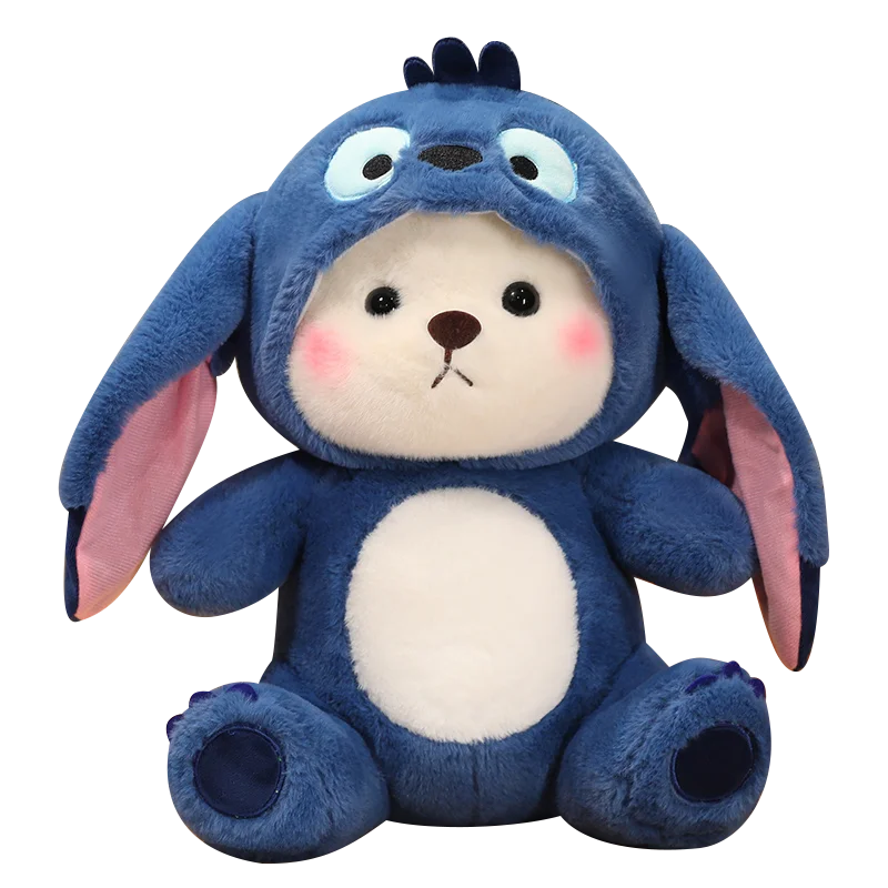 New Kawaii Lena Bears Stitch Plush Doll Turn into Teddy Bear Throw Pillow Children Appease Sleeping Dolls Girls' Birthday Gifts