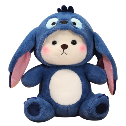New Kawaii Lena Bears Stitch Plush Doll Turn into Teddy Bear Throw Pillow Children Appease Sleeping Dolls Girls' Birthday Gifts