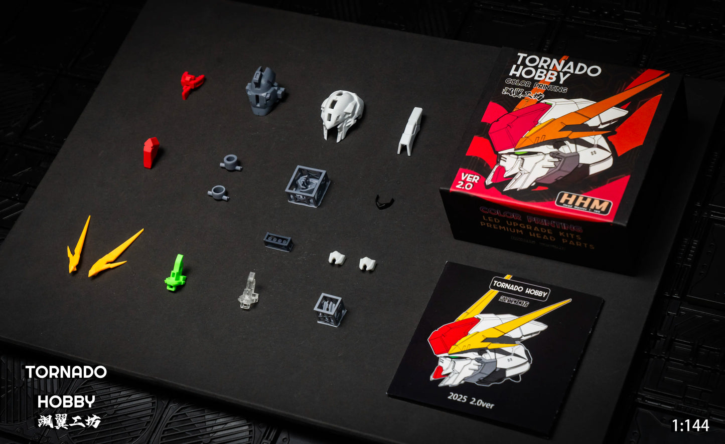 TORNADO HOBBY Studio XI RX-105 Head Carving 1/144 1/72 Sky Defender Assembly Model Kit Toy GK Model Mecha Head Accessory Gifts