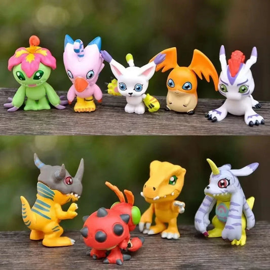 Hot 9Pcs/set Digimon Digimon Adventure Anime Figure Model PVC Collection Ornaments Statue Dolls Birthday Toy Gifts Gifts