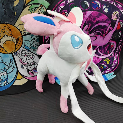 70cm Pokemon Lucario Large Plush Toys Greninja Zeraora Cinderace Glaceon Stuffed Giant Pokémon Eevee Anime Kids Christmas Gift