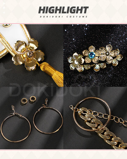 【Last Batch】IN STOCK Zoeyy Miraa Rumii Cosplay Costume【XS-3XL】DokiDoki-N Golden Costume Zoeyy Miraa Rumii Cosplay Plus Size