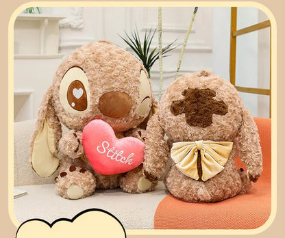 45/60/70cm Big Size Curly Stitch Disney Anime Plush Stuffed Doll Kawaii Coffee Plushies Pillow Ornaments Children's Holiday Gift