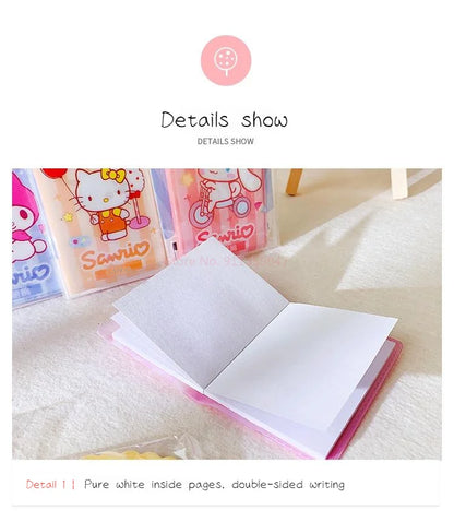 36pcs Sanrio Hello Kitty Kuromi Melody Mini Notebook Diy Kawaii Pocket Book Student Words Notebook Memo Student Stationery Gifts