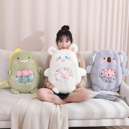 50cm Capybara Plush Pillow Cute Stuffed Animal Koala Dino Capibara Plushies Large Hug Pillow Cushion Xmas Gift