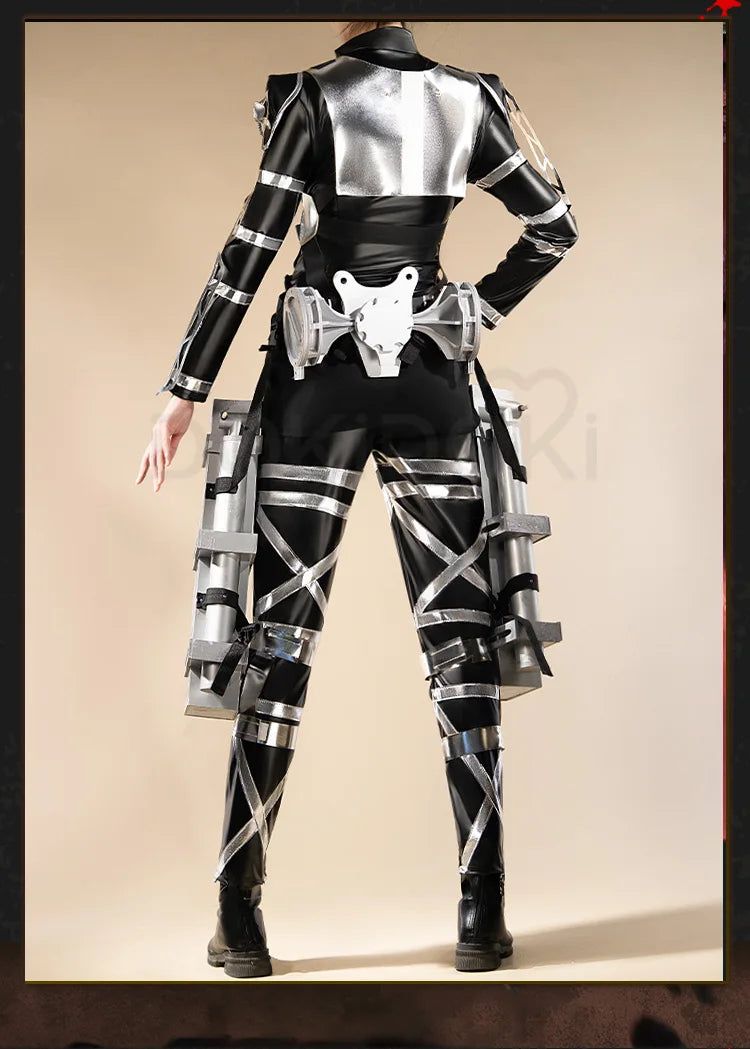 IN STOCK Levii Mikasaa Erenn Cosplay Costume Anime【S-2XL】DokiDoki-R Women Men Leather Battle Uniform Plus size