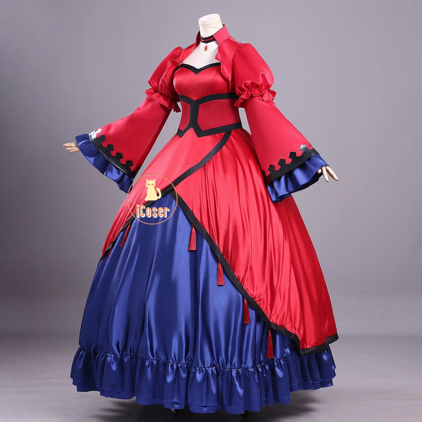 Anime The Holy Grail of Eris Scarlett Castiel Cosplay Costume Dress Headwear Earrings Halloween Party Women Girls Carnival Props