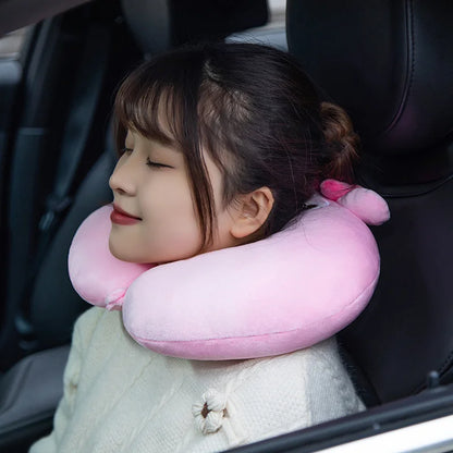 Kuromi My Melody Cinnamoroll Hello Kitty Pom Pom Purin Cute Soft Plush U-shaped Pillow Kawaii Plush Portable Pillow