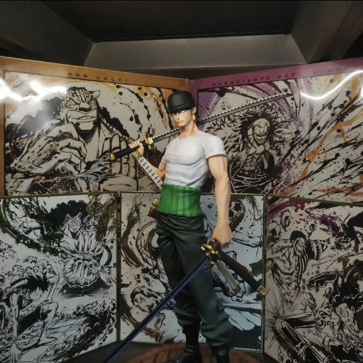 25cm Anime One Piece Roronoa Zoro PVC Figure Statue Collectible Model Toy Gift