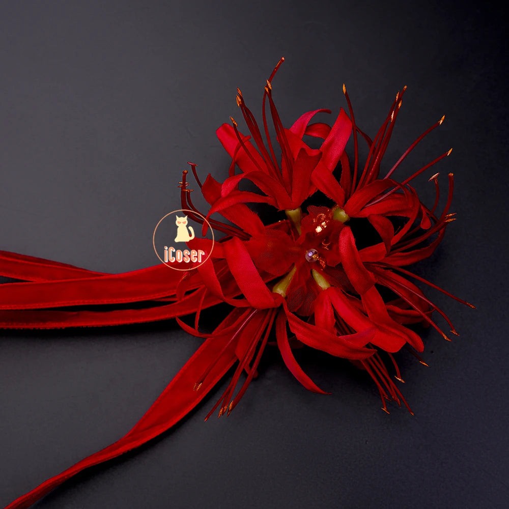 Wuthering Waves Phrolova Cosplay Costume Wig Dress White Spider Lily Layered Gown Headwear Halloween Party for Women Girls Props