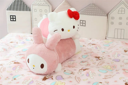 Lovely Kuromi Hello Kitty Melody Long Pillow Back Cushion Stuffed Anime Japanese Style Leg Pillow Sofa Bed Long Cushion Girl