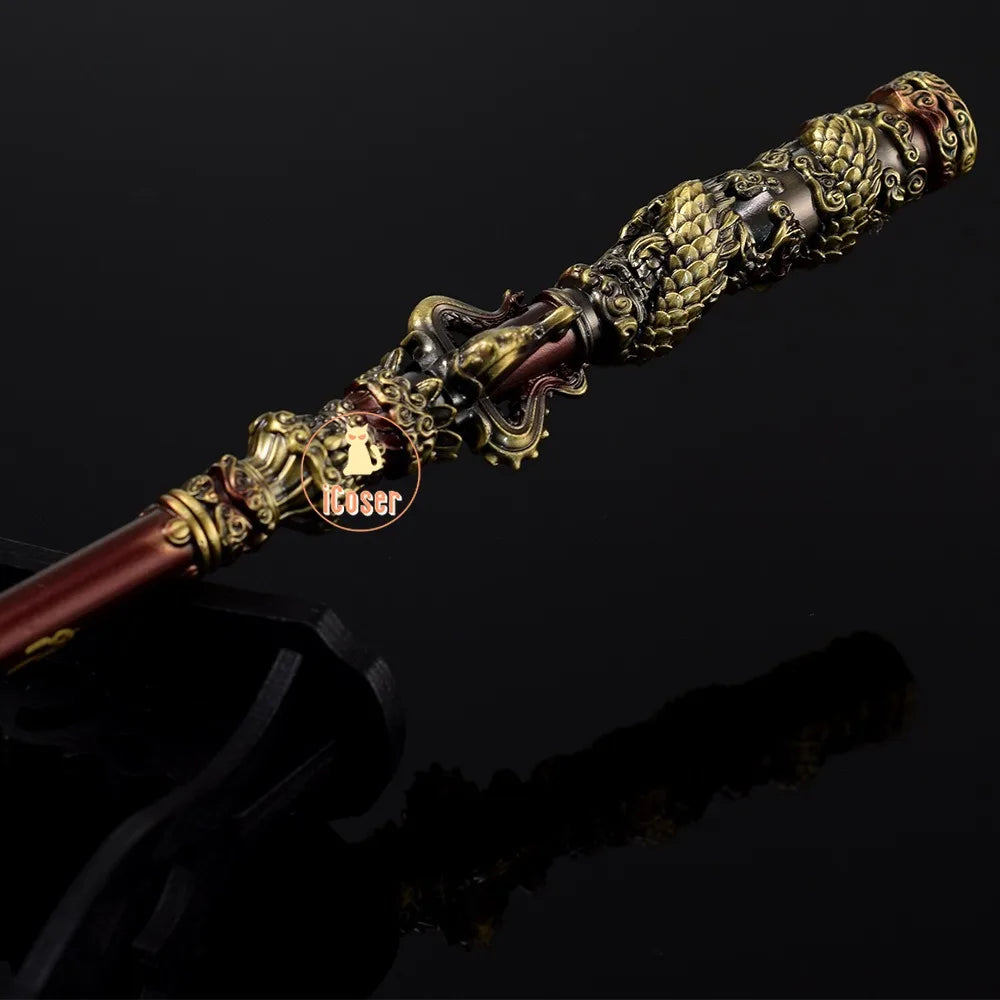 Black Myth Wukong Sun Wukong Golden Cudgel Monkey King Weapon Cosplay 35CM Metal Props Accessory for Boys Kids Birthday Gifts