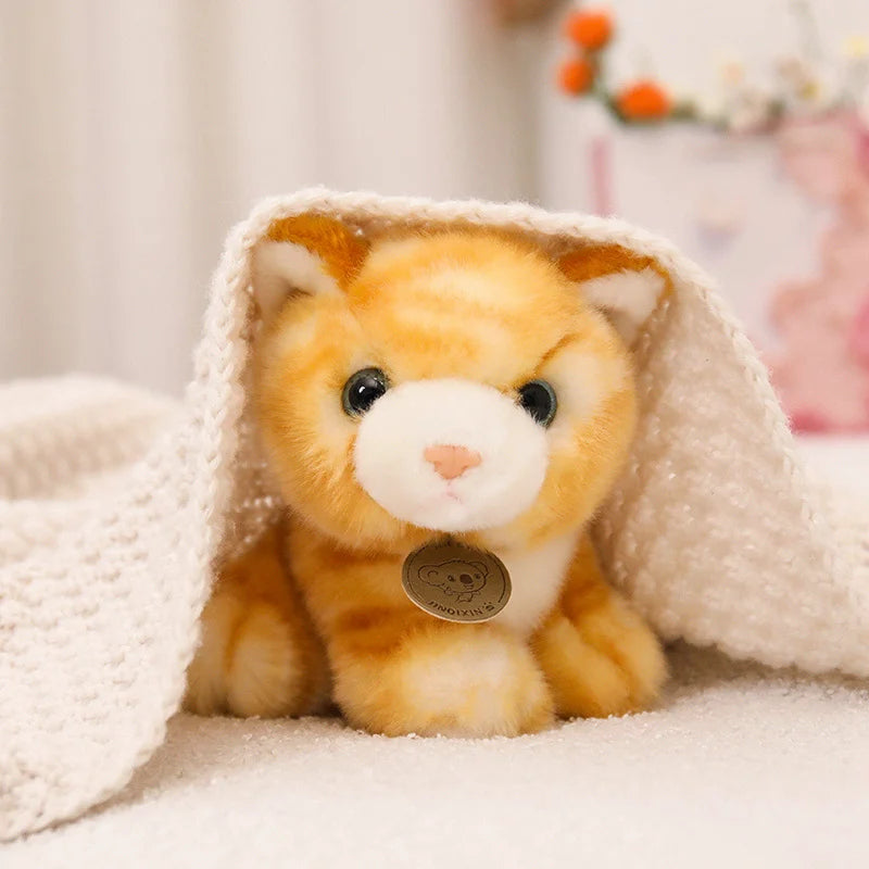 16cm Super Soft Baby Cats Plush Doll Adorable Small Tabby Cat Plushies Lifelike Cute Toy Kawaii Girl Boy Birthday Gift