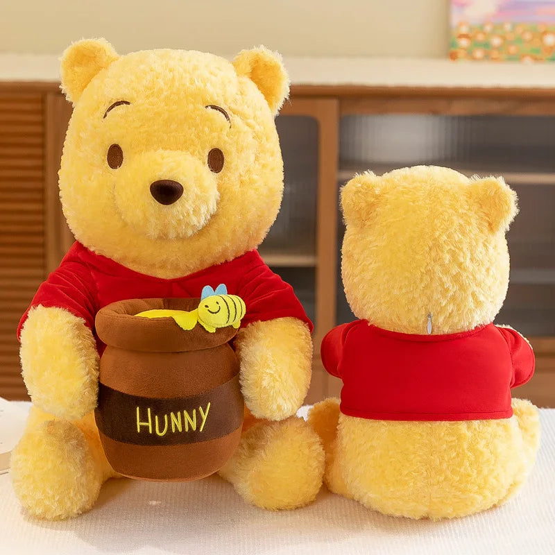 35-55cm Anime Honey Jar Winnie The Pooh Soft Plush Toys Pooh Bear Stuffed Animal Dolls Children Kids Kawaii Birthday Gift