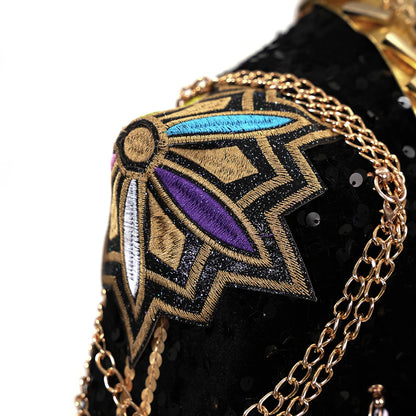 KPop Demon Hunters Rumi Cosplay Costume Black Gold Stage Costume Uniform Huntrix Performance Outfit Halloween Party Women Girls