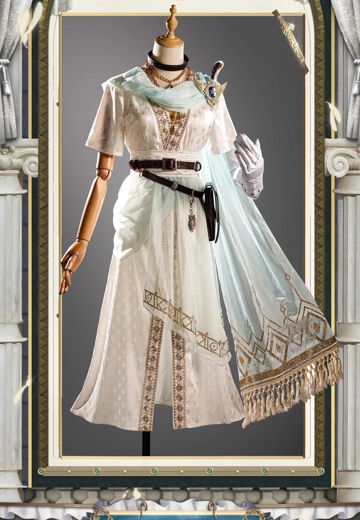 UWOWO Collab Series Game Identity V Seer Eli Clark Cosplay Costume White Suit Fancy Party Outfits