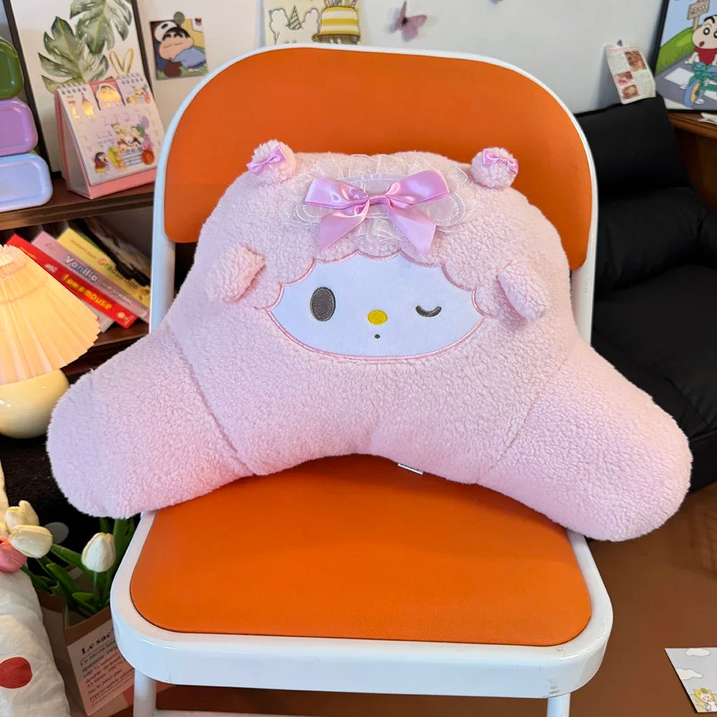 My Sweet Piano Plush Chair Cushion Warm Butt Lumbar Support Seat Cushion Chair Soft Fluffy Pink Kawaii Bedroom Decor Girl Gifts