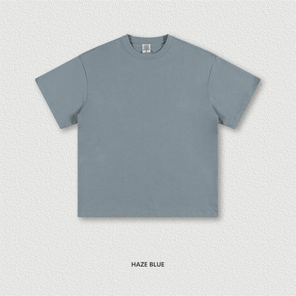 ZODF New 2025 Heavy Weight 305gsm Solid Cotton T Shirts For Men Unisex Summer Oversized Noshrink Basic T-Shirt Brand Tops HY0475