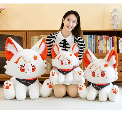 Kawaii Kazuha Cat Plush Toys Game Figure Dolls Game Peripheral Accompany Sleep Toy Creative Home Decoration Game Lover Kid Gifts