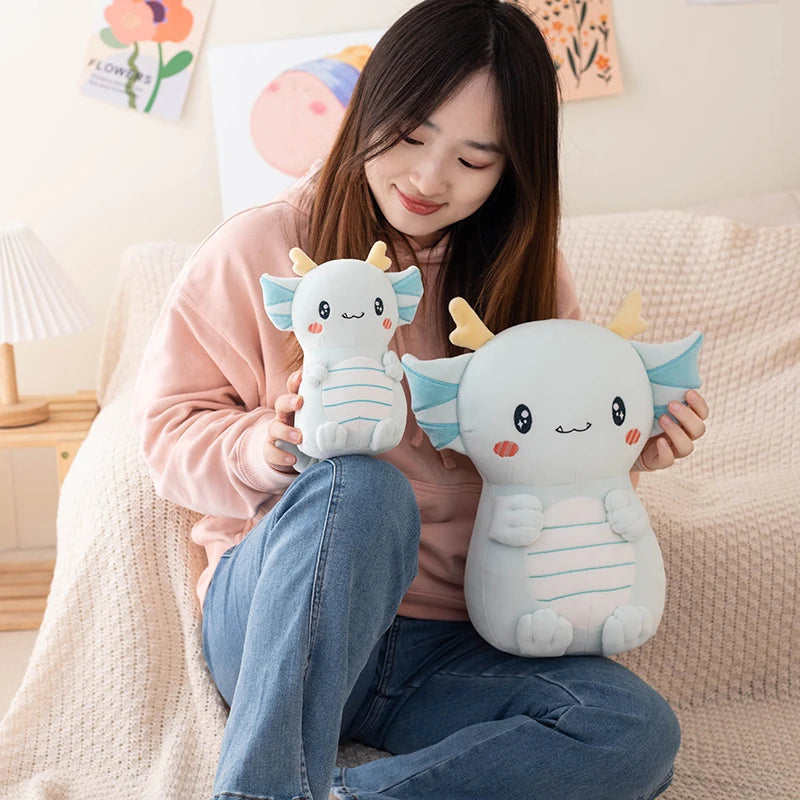 18-30cm Kawaii Stuffed Animal Axolotl Peluches Super Soft Cute Baby Newt Lovely Hug Pillow For Kids Girl