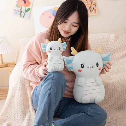 18-30cm Kawaii Stuffed Animal Axolotl Peluches Super Soft Cute Baby Newt Lovely Hug Pillow For Kids Girl