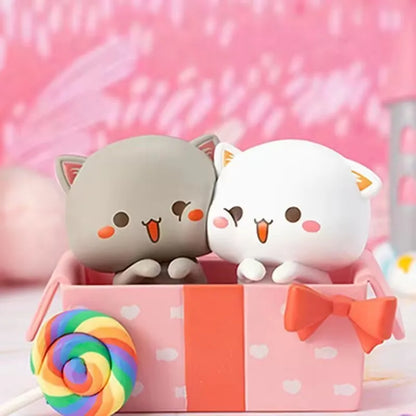 Kawaii Mitao Cat 2 Season Lucky Cat Cheap Cute Cat Blind Box Toys Surprise Figure Cartoon Doll Collect Model Home Holiday gifts