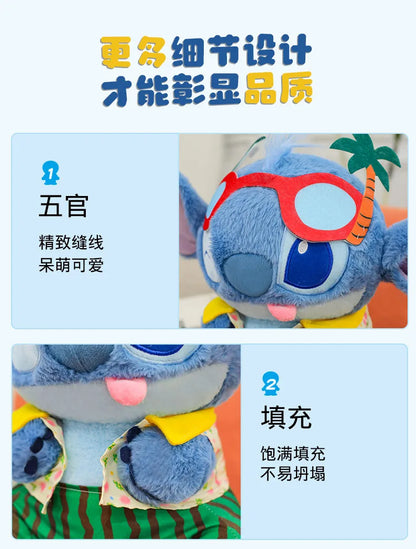 Disney 60cm Summer Watermelon Stitch Kawaii Plush Toy Cartoon Cute Soft Pillow Home Decoration Doll Children's Christmas Gifts