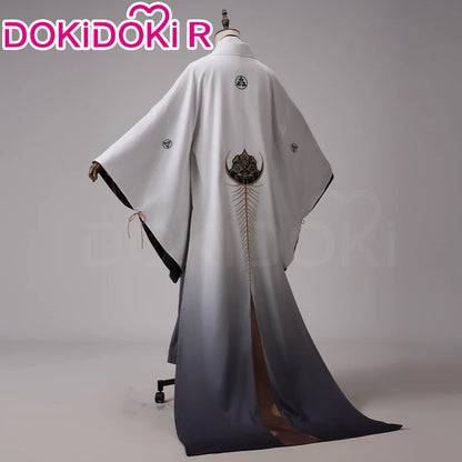 Kotoyuki Tsuneki Cosplay Costume Game【S-2XL】DokiDoki-R Men White Black Kimono Fox Mask Cosplay Suits Plus Size