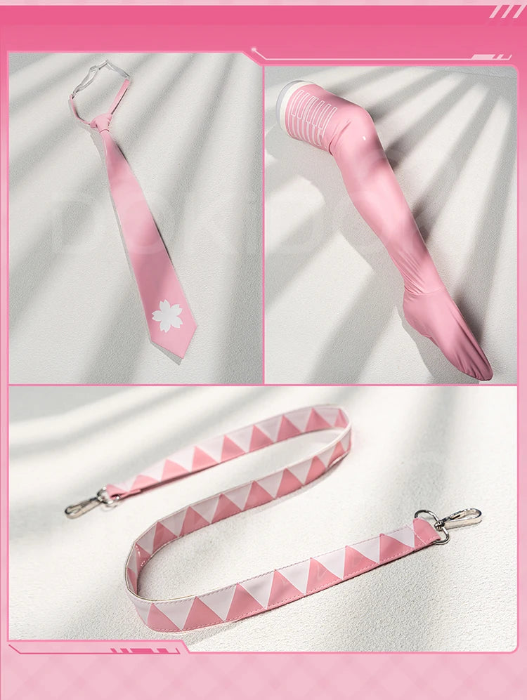 MIKUU Cosplay Costume DokiDoki-SR Sakura Mikku Cosplay Women Cute Pink Short Dress Mikuu Cosplay Costume