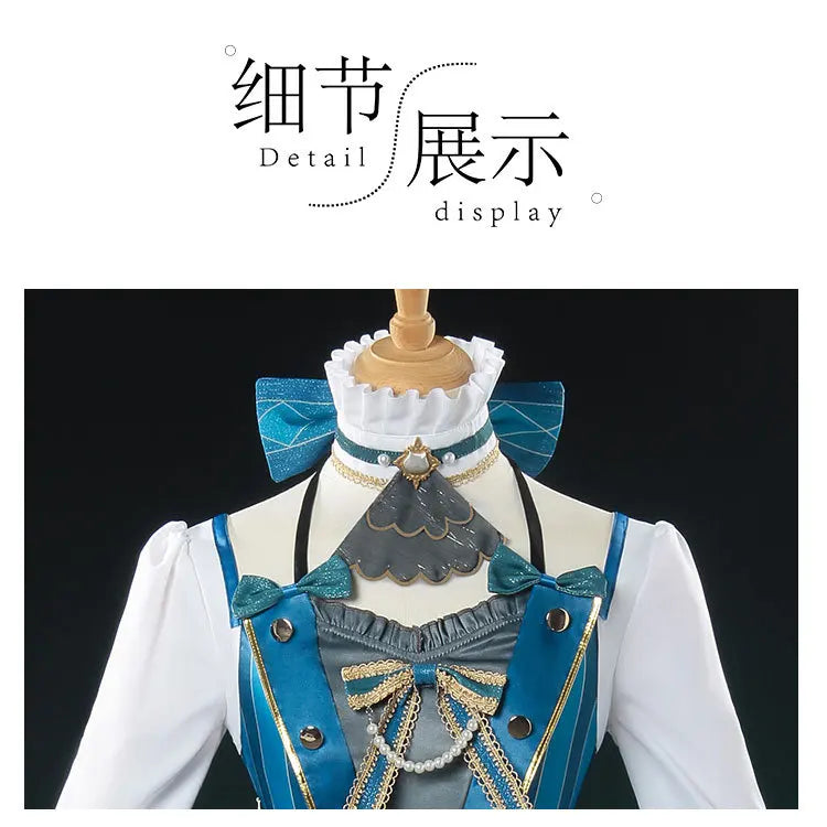Genshin Impact Lynette Cosplay Costume Wig Dress Uniform Hat Magician Outfit Fontaine Halloween Party for Women Girls Game Props