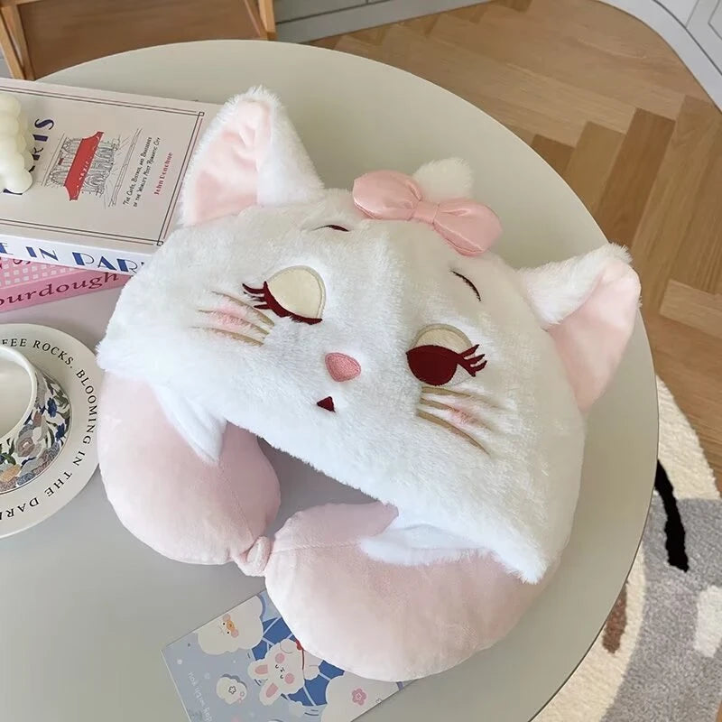 Lovely My Melody U-shaped Hooded Pillow Kawaii Japanese Style Blackout Travel Pillow Office Cartoon Nap Pillow Pink Girl