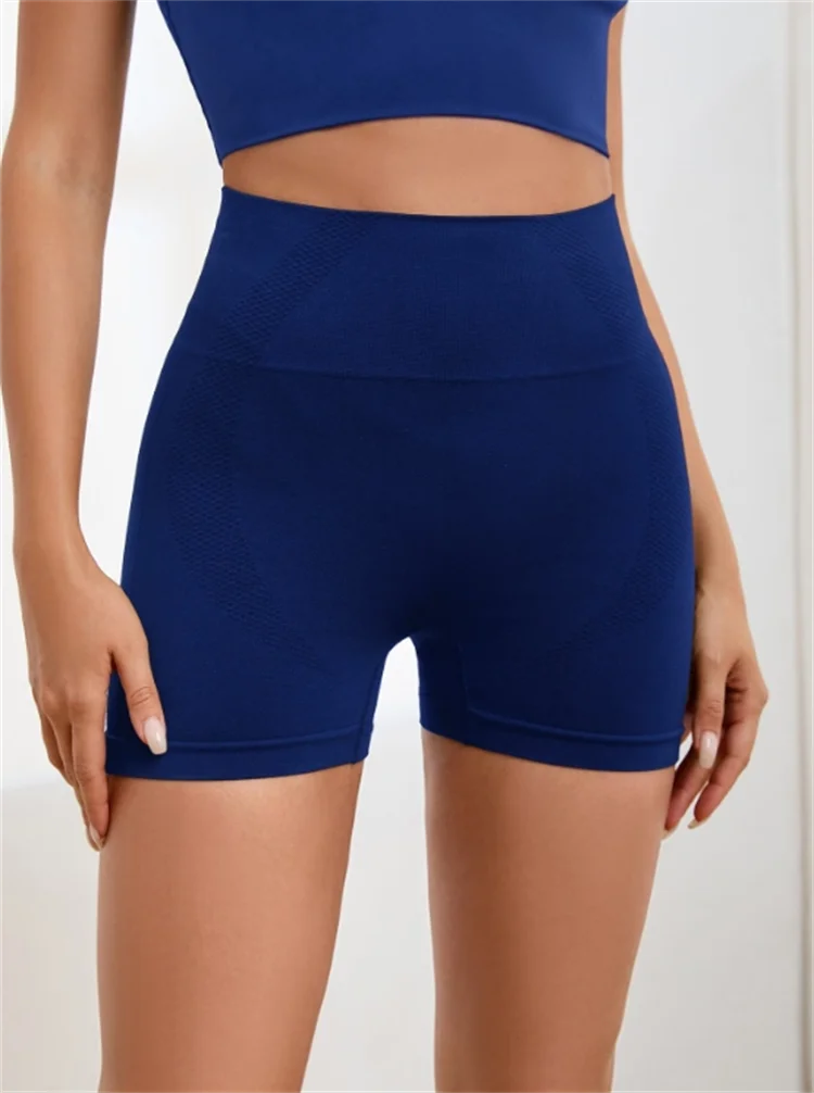 Women Seamless Yoga Shorts Tummy Control Push Up Quick Dry Fitness Gym Cycling Sportwear